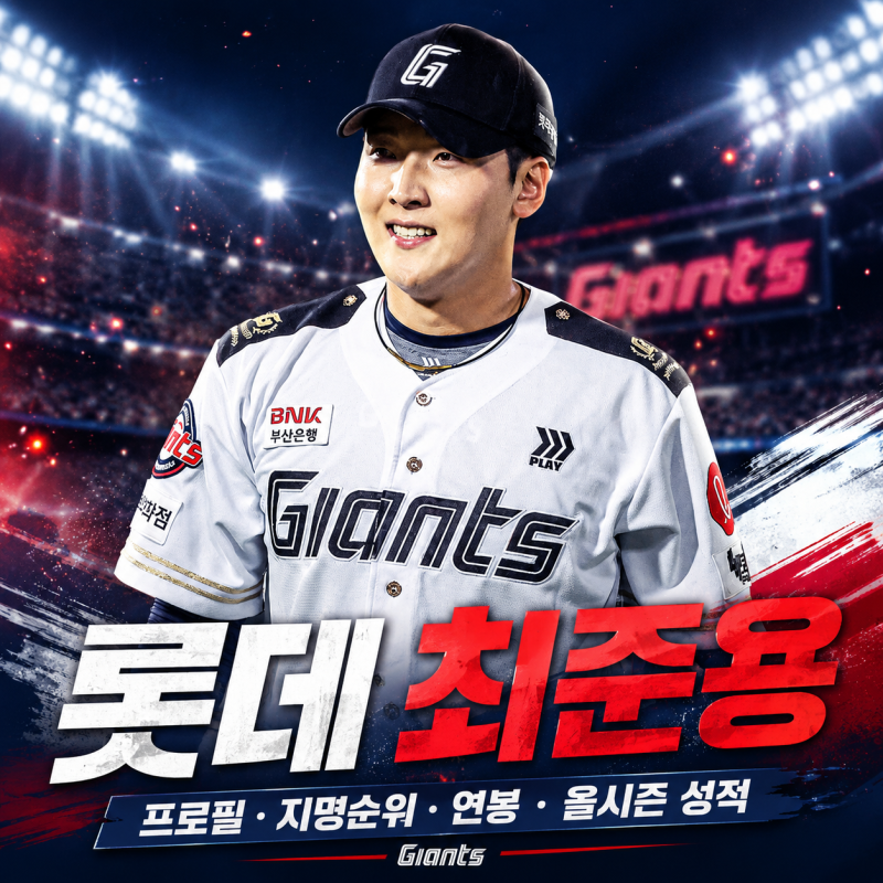 ⚾ 롯데 자이언츠 최준용 프로필 총정리｜2026시즌 마무리 투수로 완벽 반등한 강속구 우완 ....
