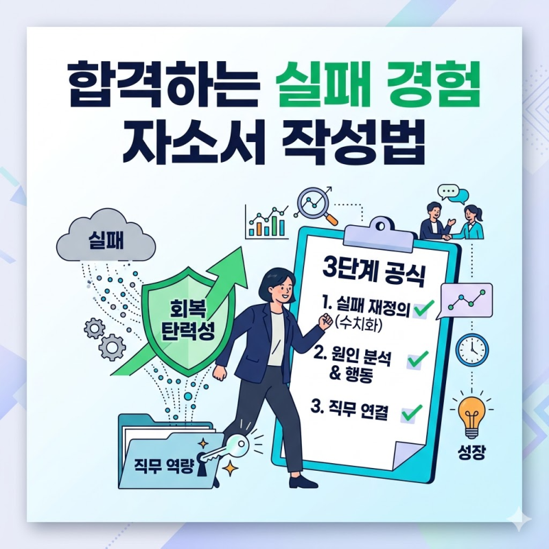 만능 치트키? 자소서 '실패 경험' 문항을 합격 스토리로 바꾸는 3단계 공식