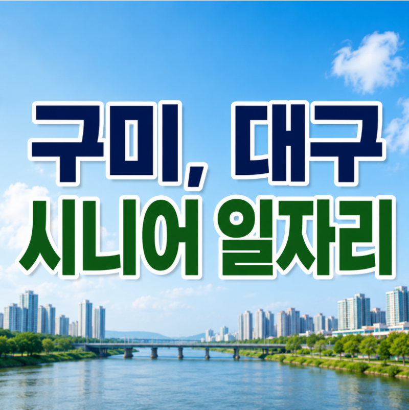 구미 대구 시니어일자리 종류별 자격 그리고 신청방법