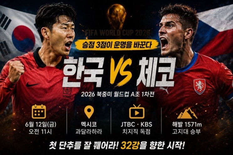  한국 체코 월드컵 첫 경기 진짜 이길 수 있나?