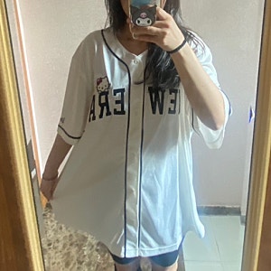 [내돈내산]뉴에라 헬로키티 메쉬티셔츠/뉴에라 헬로키티 베이스볼 저지 후기/뉴에라 사이즈 ....