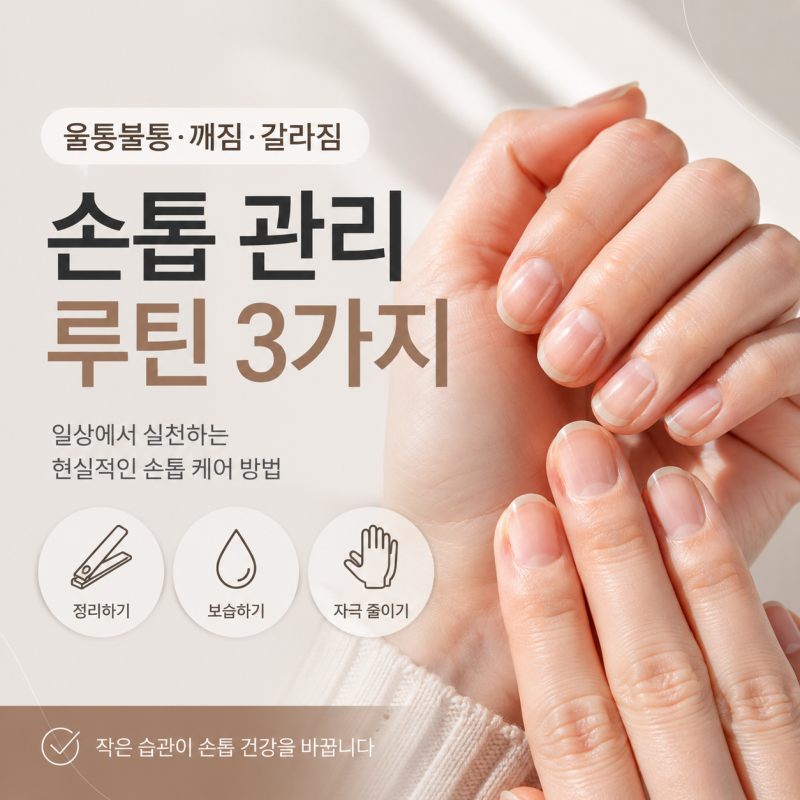 손톱 울퉁불퉁 깨지고 갈라질 때, 일상에서 케어하는 현실적인 루틴 3가지