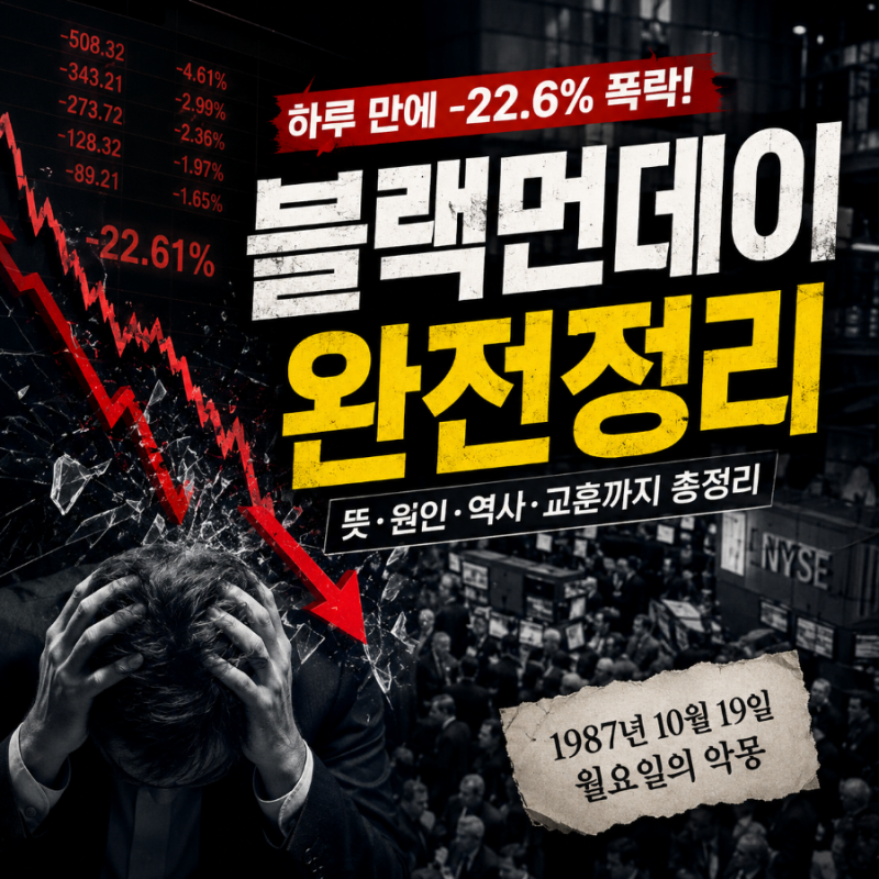 블랙먼데이 뜻은? 역사상 최악의 주식 폭락 사건 총정리