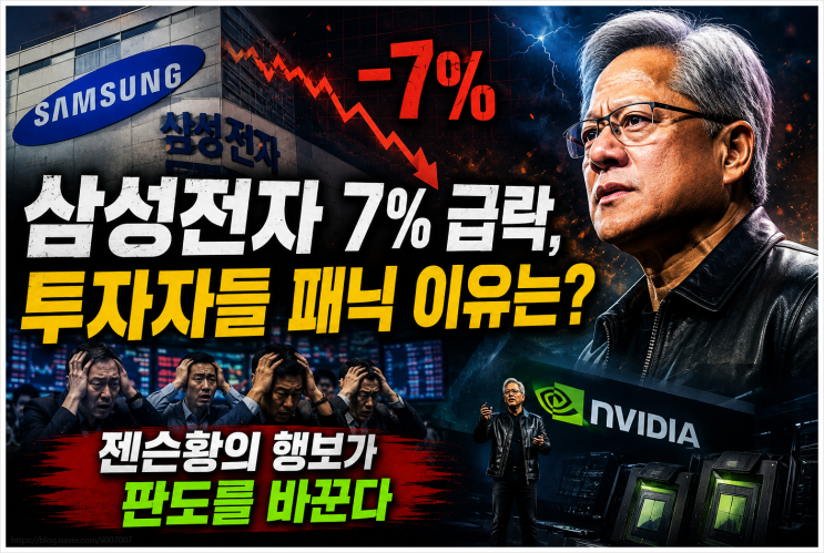  삼성전자 7% 급락, 투자자들 패닉 이유는? 젠슨황의 행보가 판도를 바꾼다