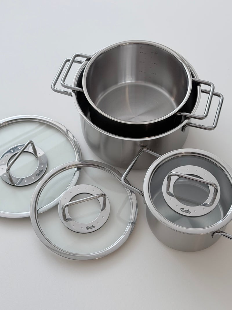 냄비 추천 : FISSLER 휘슬러 퓨어글라스 쿡웨어 7P , 스텐냄비 첫세척 방법