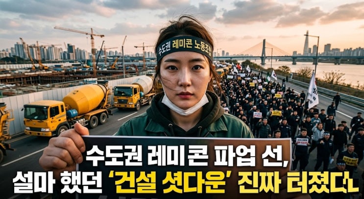 수도권 <b>레미콘 파업</b> 선언, 설마 했던 ‘건설 셧다운’ 진짜 터졌다