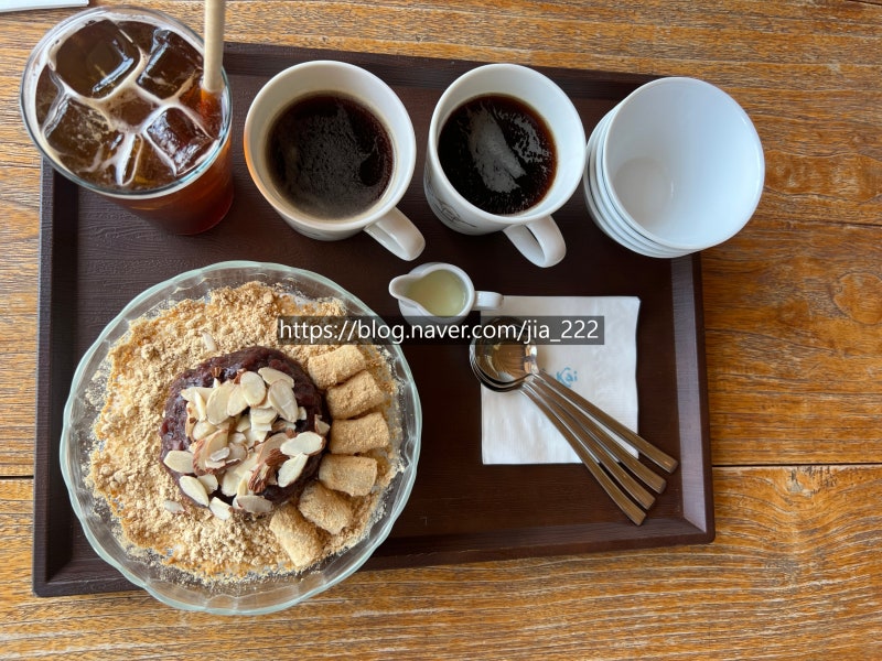 강릉 빙수 맛집 추천｜경포해변 카페 라카이 샌드파인 인절미빙수 후기