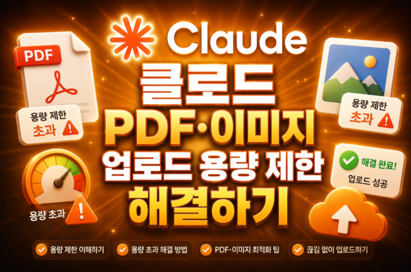 클로드 PDF·이미지 업로드 방법, 용량 제한 해결하기