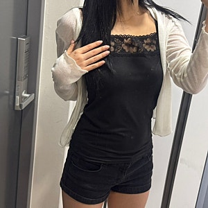 여성레이스나시 여름레이어드코디 엘쏘 레이스 끈나시 추천