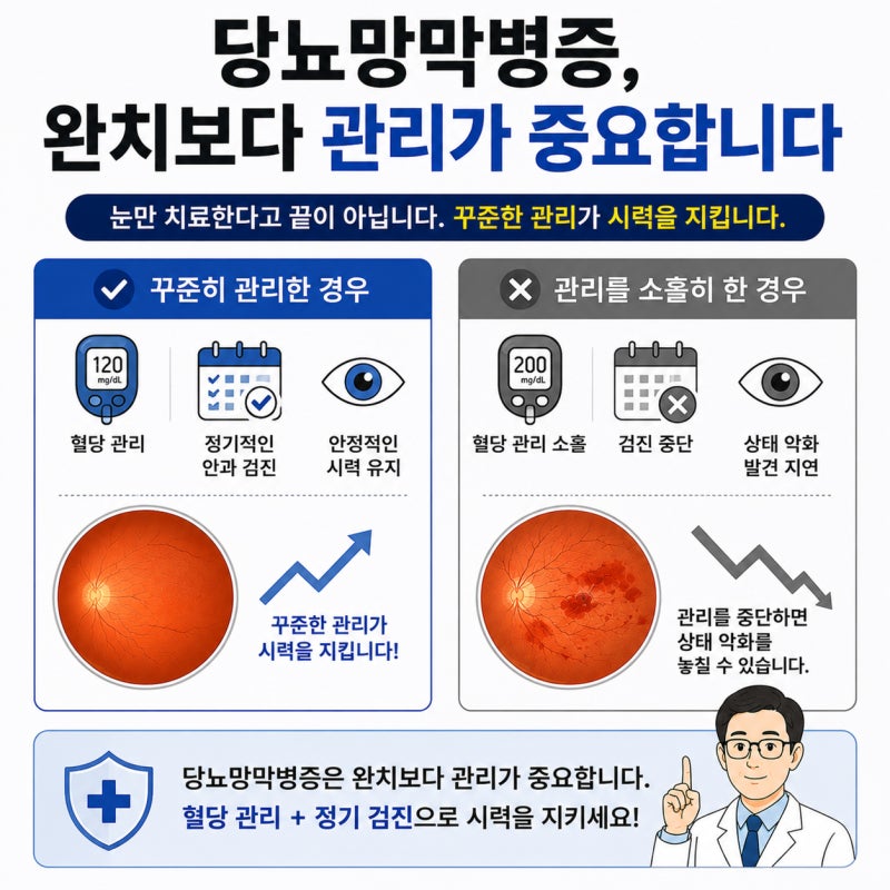 당뇨망막병증 완치 치료보다 중요한 것이 있습니다