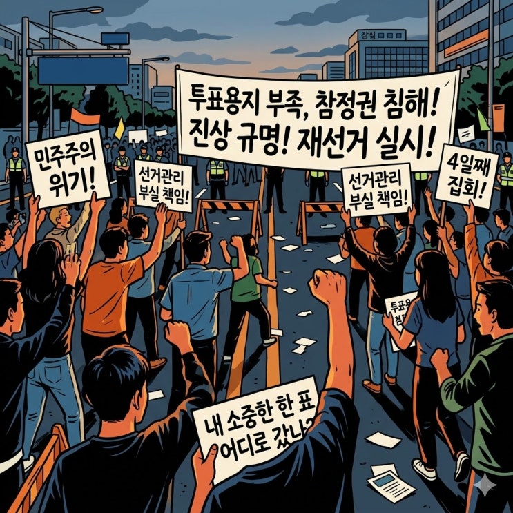6·3 지방선거 투표용지 부족 사태와 <b>잠실 개표소 봉쇄</b> 시위의... 