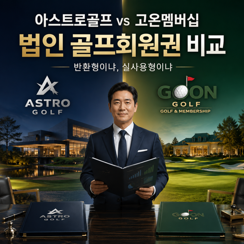 아스트로골프 멤버십 vs 아시아골프 고온멤버십 비교｜법인 골프회원권 선택 기준은?