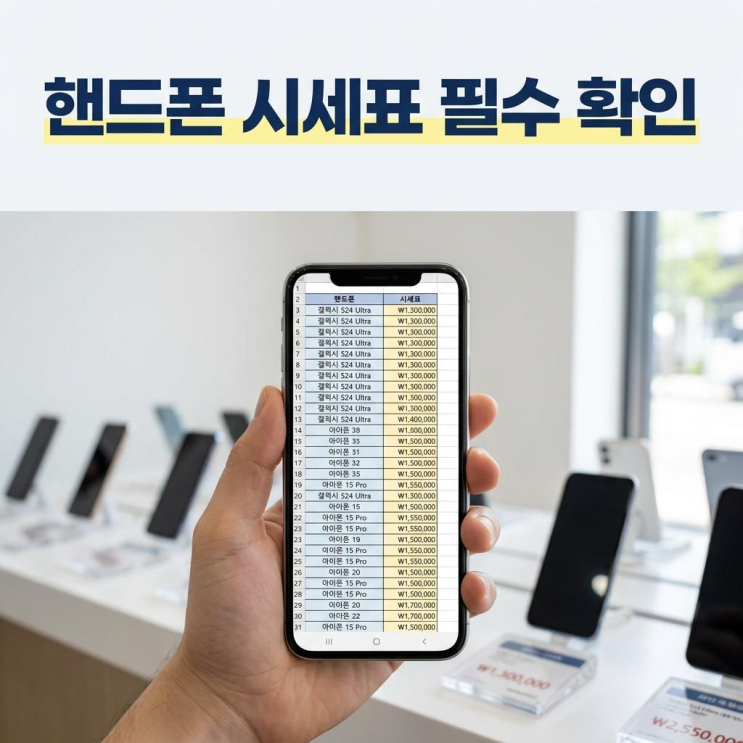  안산 휴대폰 성지 핸드폰 시세표 확인 필수인 이유