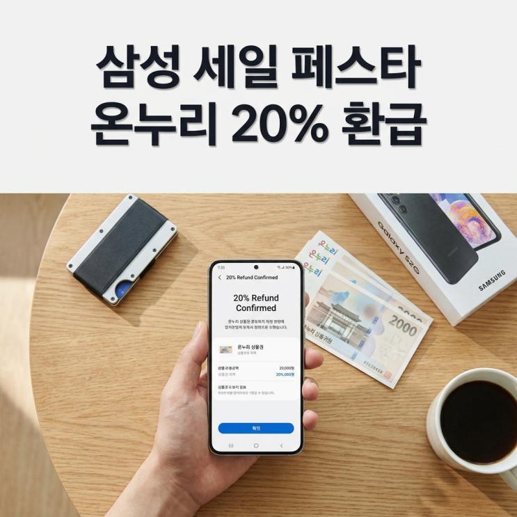  삼성 세일 페스타 혜택 쏜다 온누리 상품권 20% 환급 소식 정리