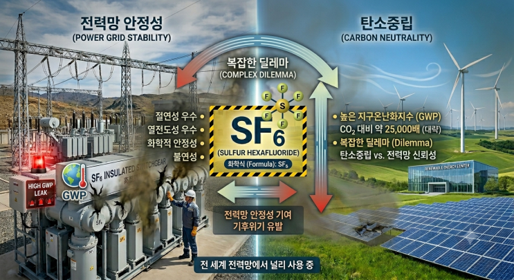  변전소 안에 숨겨진 온실가스, SF₆