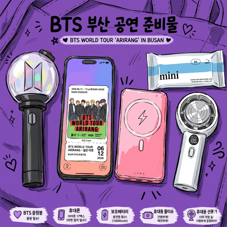 <b>BTS 부산 콘서트</b> 준비물, 아미라면 꼭 챙겨야 할 것들 물품보관소