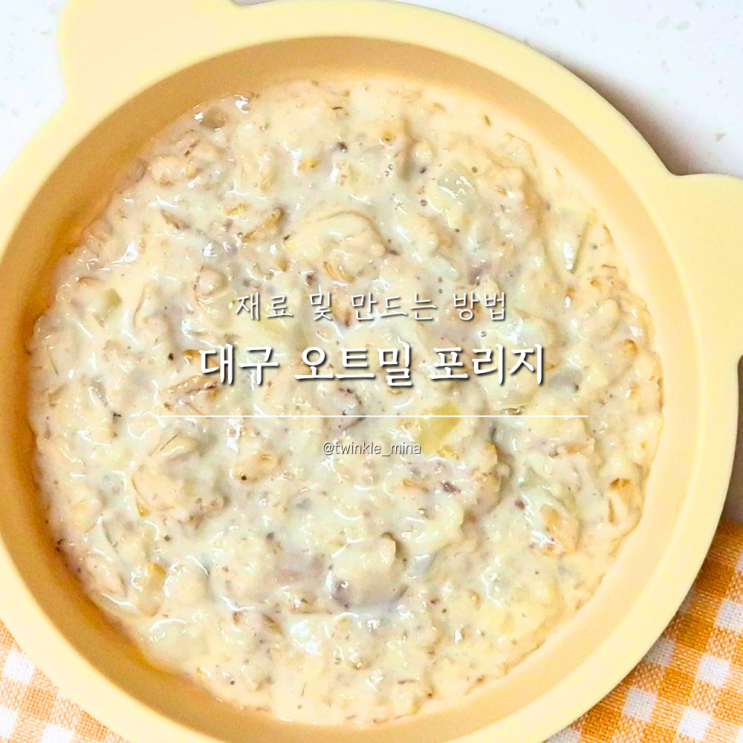  한그릇 뚝딱 유아식 아기 오트밀 요리 속편한 유아아침밥