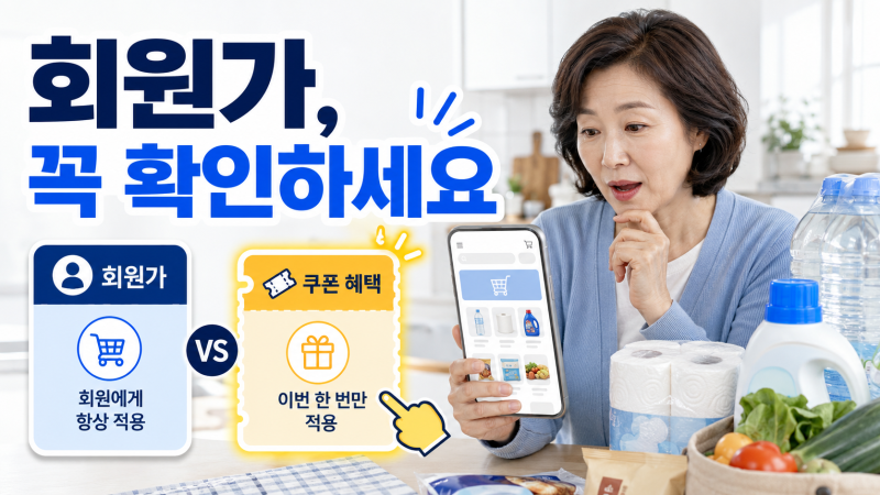 2026년 쿠팡 와우회원 가격 배신, 회원가인 줄 알았더니 쿠폰가?