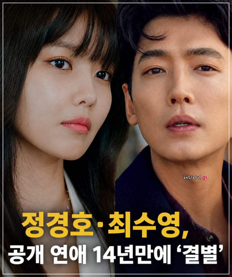 결혼 아니고 결별? 잘 사귀고 있는 줄 알았는데..정경호·최수영, 공개 연애 14년만에 '결별'