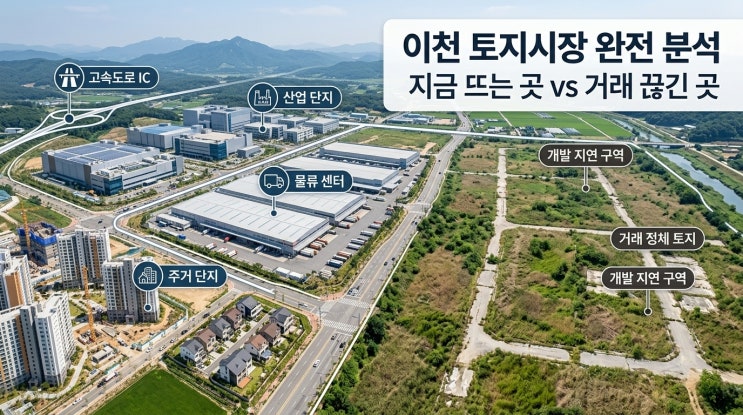  이천 토지시장, 지금 뜨는 곳 vs 거래 끊긴 곳 완전 분석 (2026 최신판)