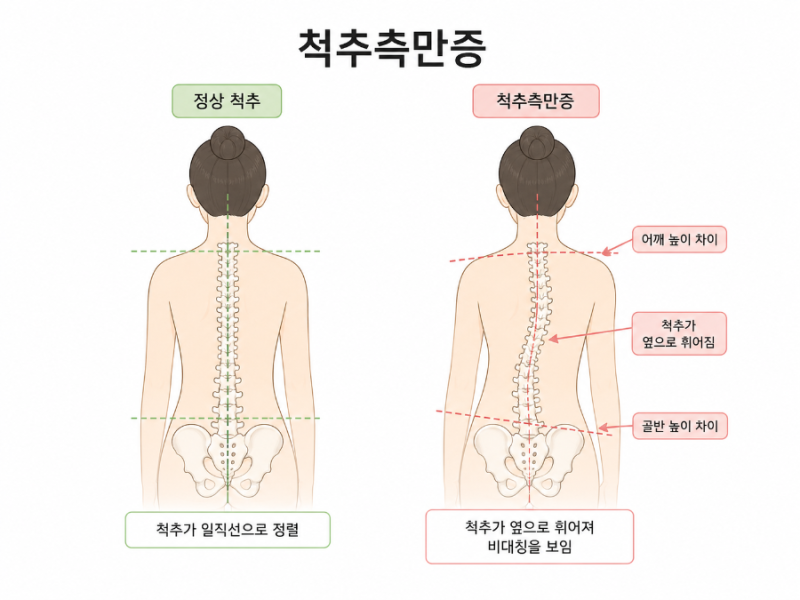 "우리 아이 등이 한쪽으로 튀어나왔다면? 단순 자세 문제일까?" 청소년에게 흔한 '척추측만증....