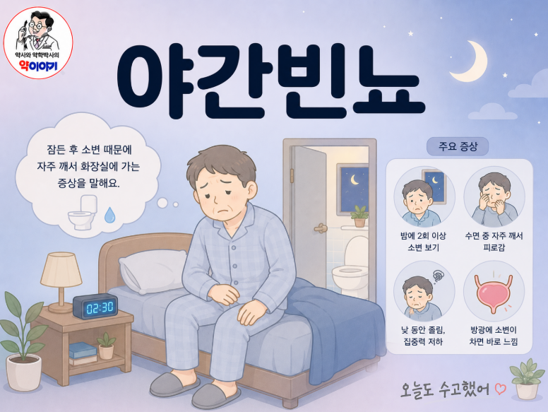 야간빈뇨, "밤마다 화장실에 깨는 일을 줄이는 법" — 약사가 풀어쓰는 야간빈뇨 A부터 Z까지