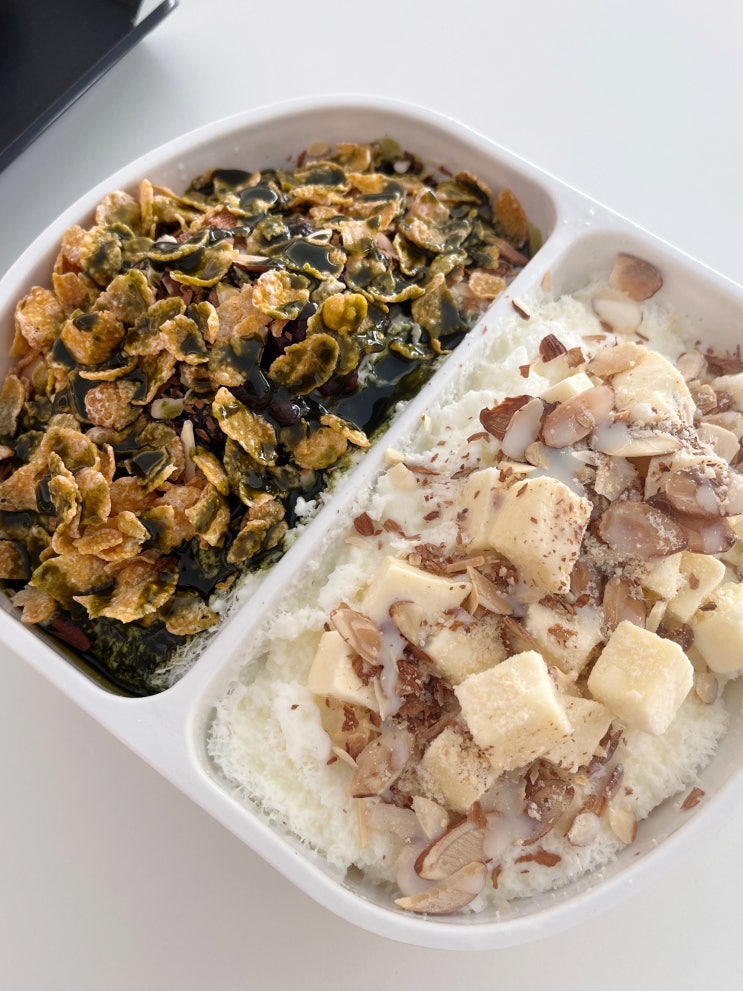  구미 송정동카페 디저트 맛집 떠기다방 시청점 반반빙수 추천