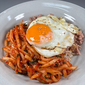 5분컷 참치 무생채 비빔밥 만들기 다이어트 레시피
