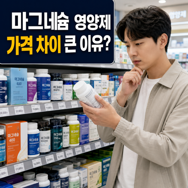 마그네슘 영양제 가격 차이 큰 이유, 원료명에서 갈립니다 (직접 겪은 후기)