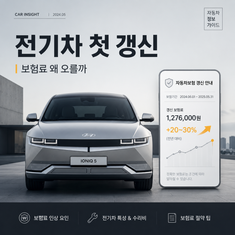 전기차 보험료, 처음 갱신할 때 표정이 굳는 이유