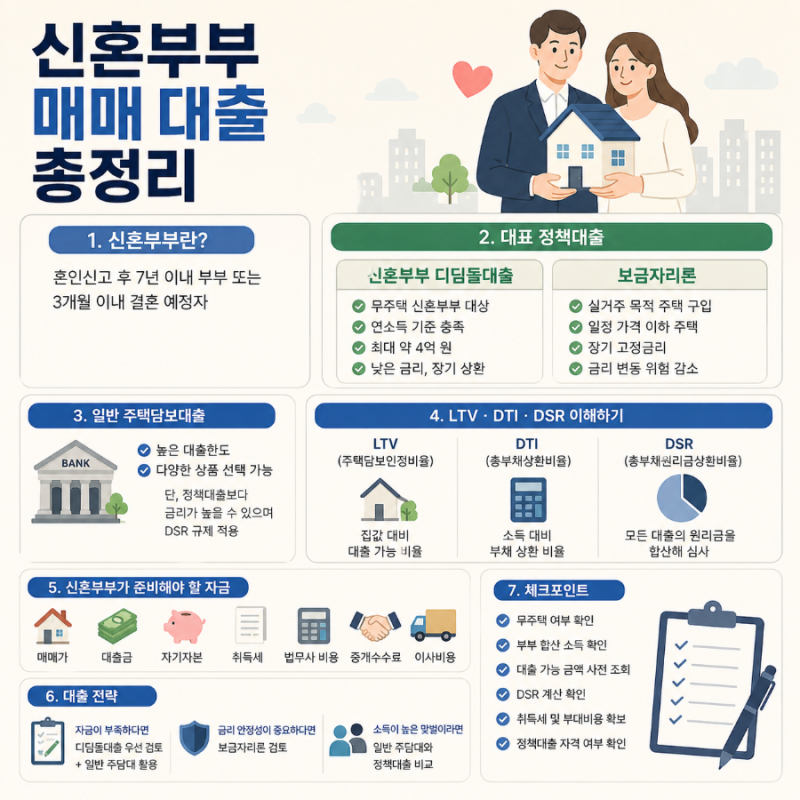 신혼부부 주택 매매대출 총정리