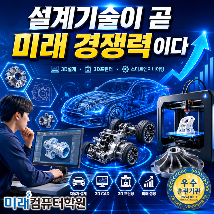   부산·김해·양산 국비지원 무료교육추천! 3D프린터·CATIA 배우고 자동차 설계엔지니어 취업까지? 지금이 기회!