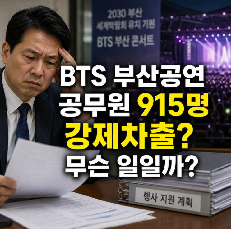 <b>BTS 부산공연</b> 공무원 915명 강제차출? 무슨일일까?