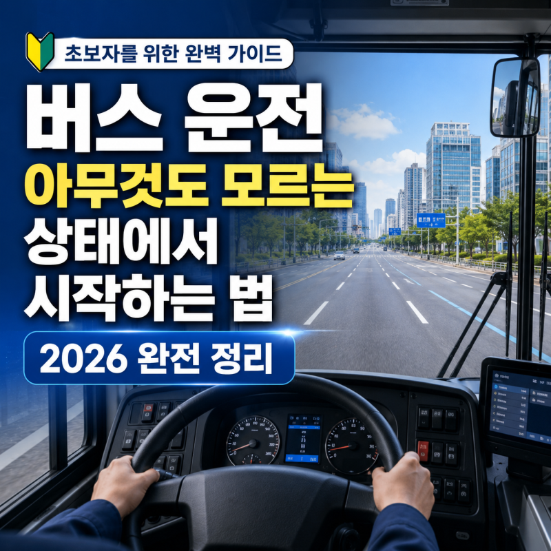 버스 운전, 아무것도 모르는 상태에서 시작하는 법 — 2026년 자격 조건 완전 정리