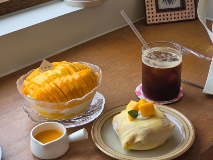  제주 세화 카페 카르네 내돈내산, 생망고빙수와 디저트가 맛있는 감성카페