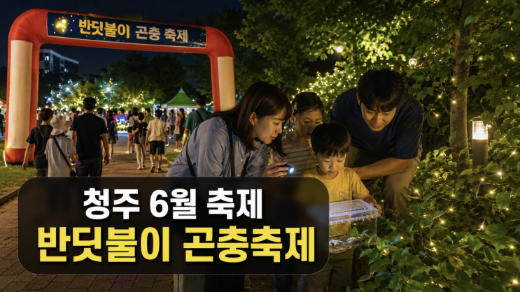  청주 6월 축제 반딧불이 곤충축제 무료체험과 유료 프로그램