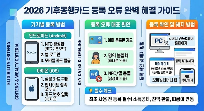 기후동행카드 등록 오류 원인과 해결 방법