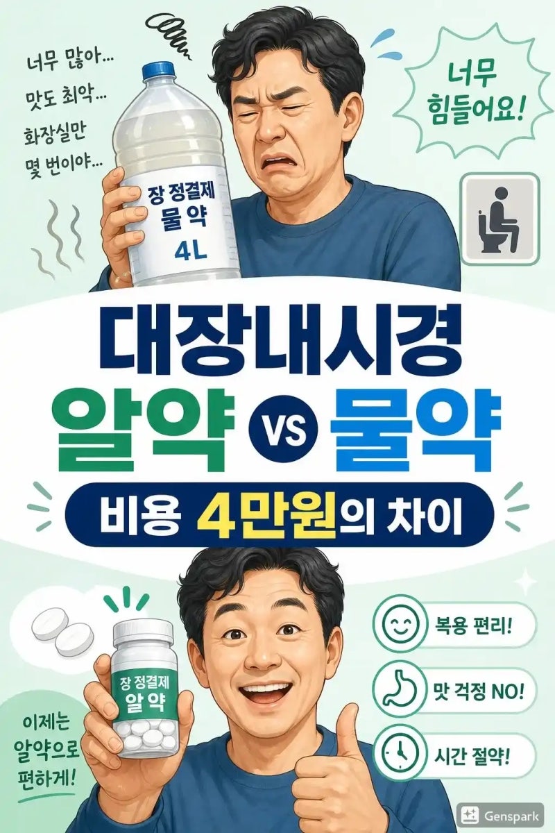 대장내시경 물약 토하느니 4만원? 알약(오라팡) 비용 솔직 후기