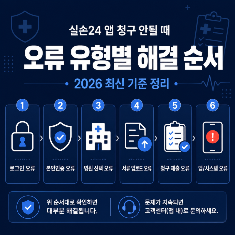 실손24 앱 청구 안될 때 | 오류 유형별로 확인할 것