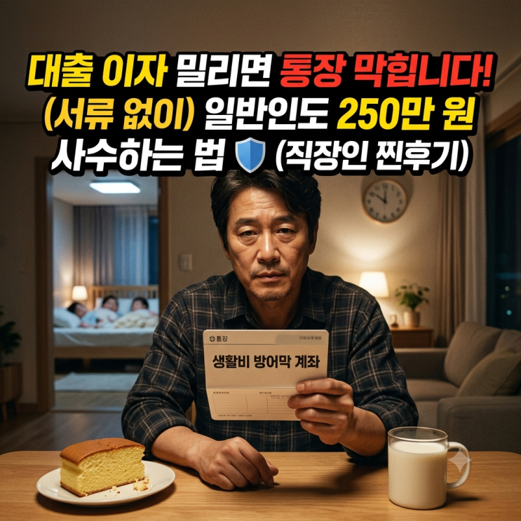  대출 이자 밀리면 통장부터 막힙니다, 일반인도 가입되는 유일한 방어막 계좌