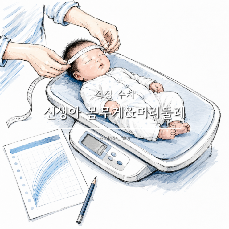  신생아 몸무게 증가 아기 머리둘레 평균 수치