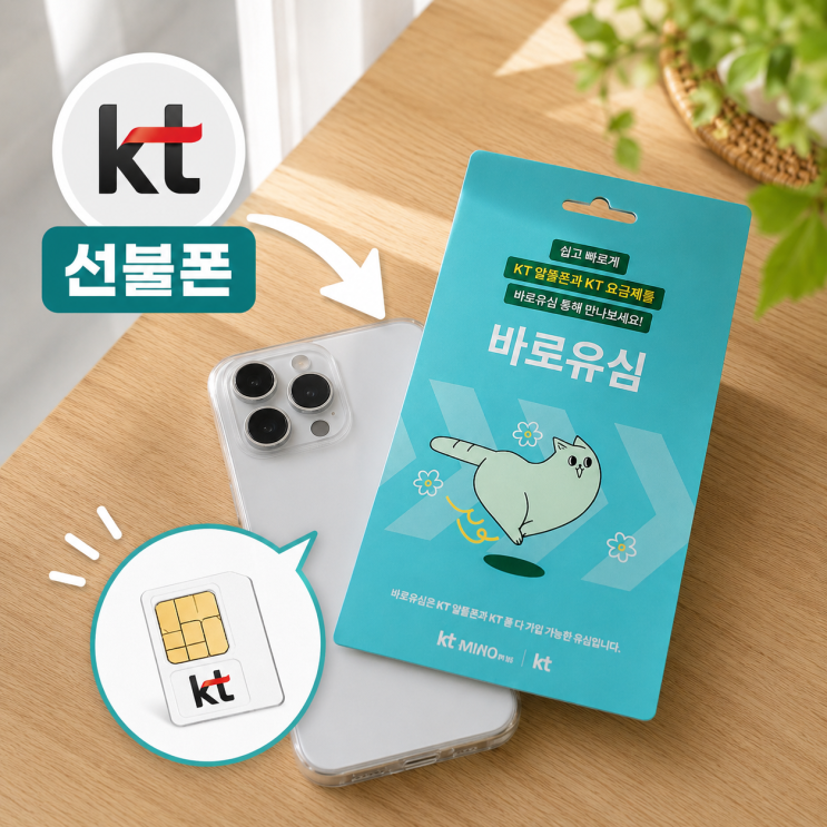  KT 바로유심 구매 후 선불폰 개통한 방법 정리