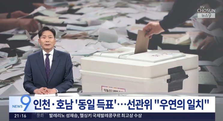 <b>인천</b> 송도 이어 전남까지 12곳 '동일 득표' 논란…<b>선관위</b> "우연... 