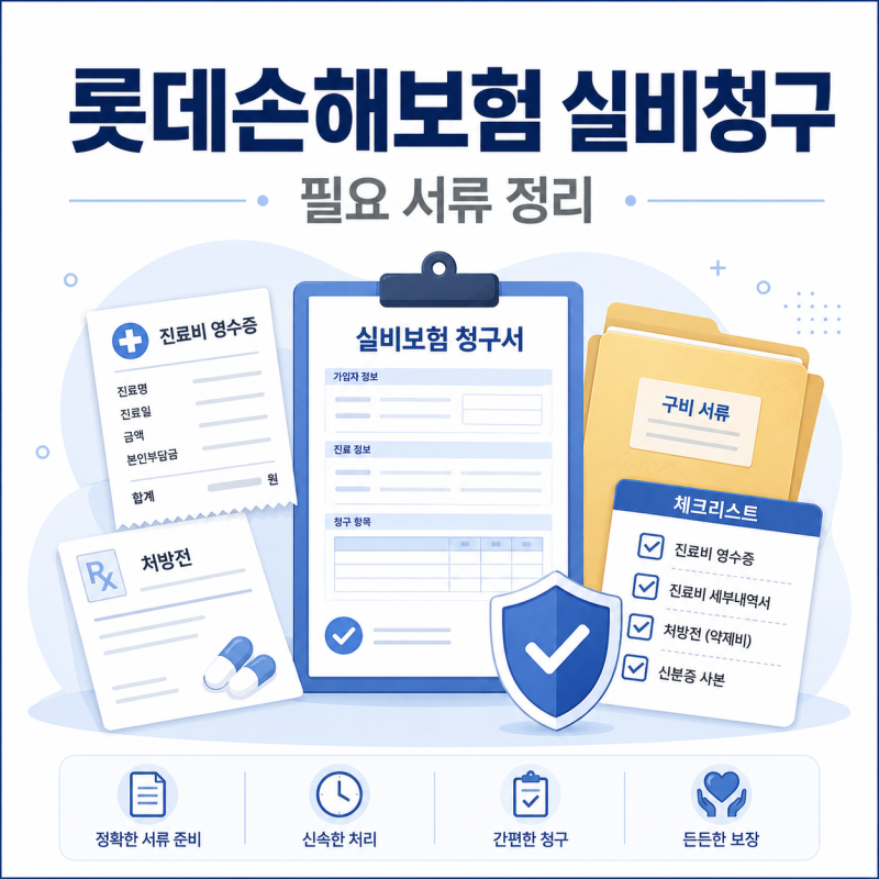 롯데손해보험 실비청구할 때 서류 뭐가 필요할까?