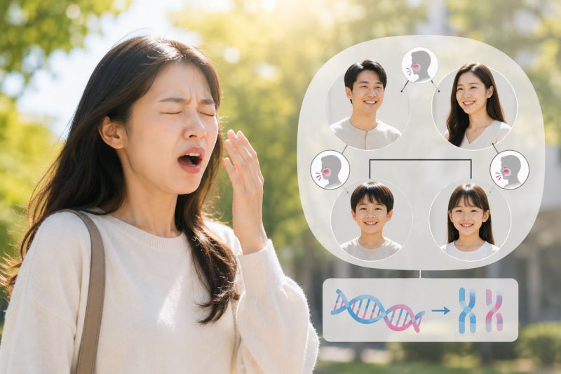 빛 보면 재채기 나는 체질 — 햇빛 재채기 원인과 유전성