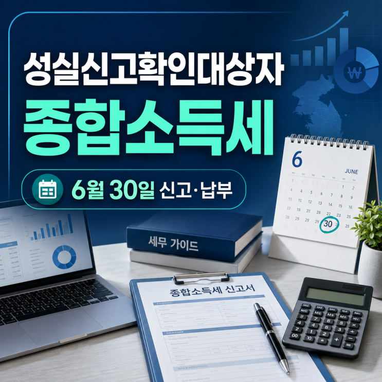  성실신고확인대상자 종합소득세 6월 30일 전 꼭 챙겨야 할 신고 일정
