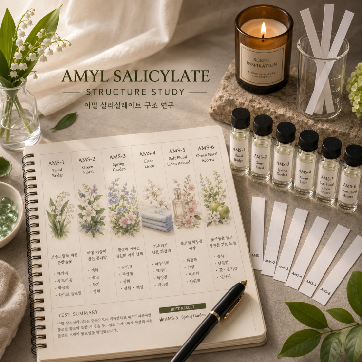  Amyl Salicylate Structure Study를 중심으로 한 그린·플로럴 구조