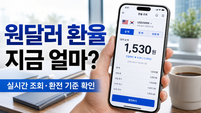 원 달러 환율 실시간 조회와 오늘 시세 확인법