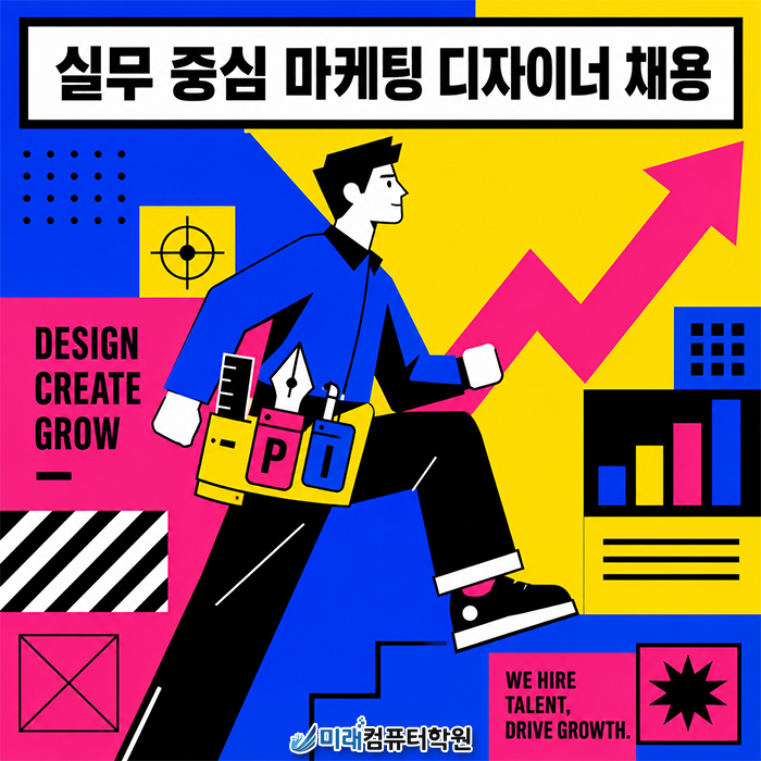  [부산 연제구 편집디자인 학원] 국비지원으로 요즘 트렌드 포트폴리오 완성하고 디자인 자격증(컴퓨터그래픽스기능사) 취득하자!