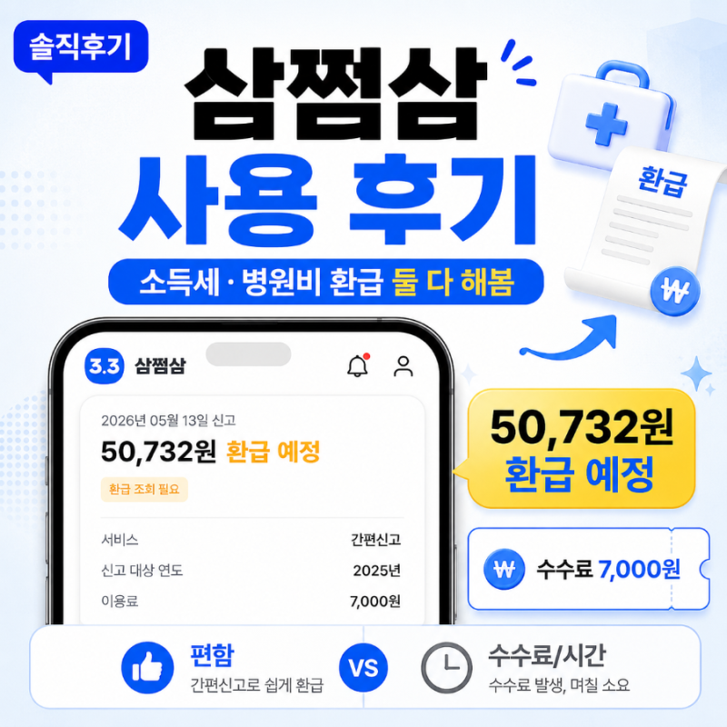 삼쩜삼 추천은...?｜소득세 환급과 병원비 환급 둘 다 해본 솔직 후기